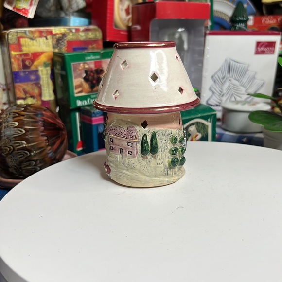 Kimberly Designs 2001 Ceramic 2Pc Votive Tea Light Candle Holder Angel Winter - Picture 5 of 9